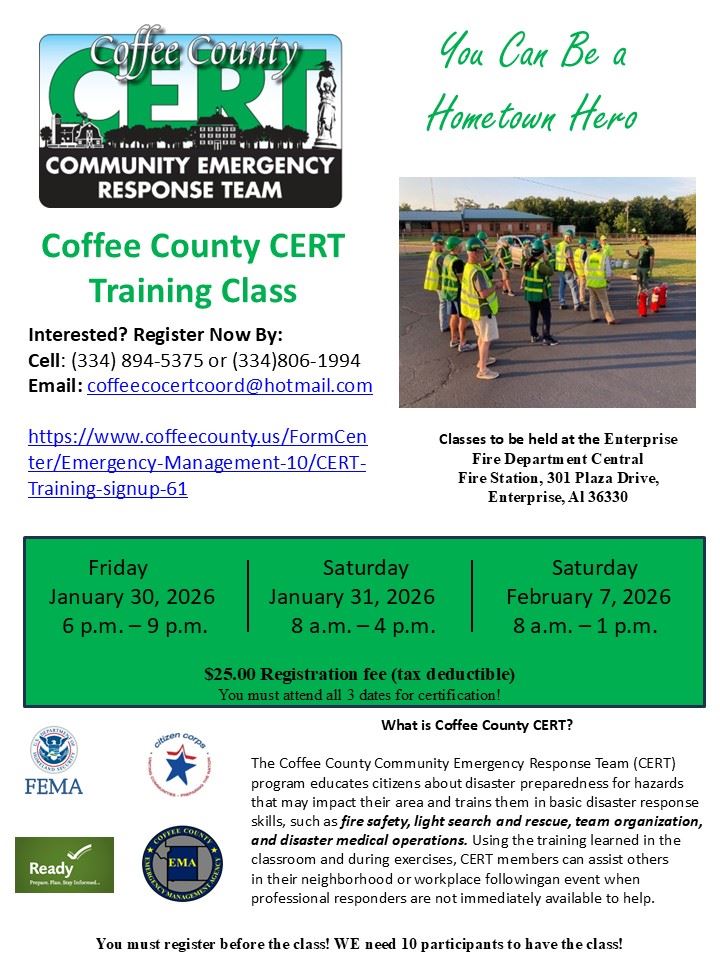 CERT class flyer Jan 2026